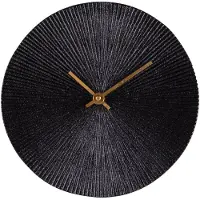 TABLE PASSION Tischuhr Soleil noir 20 cm en - Rond Métal