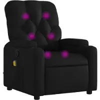 vidaXL Massage-Relaxsessel, Kunstleder, Schwarz