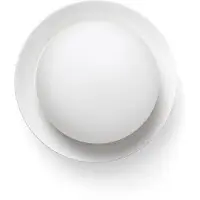 Faro May LED-Wandleuchte, IP44, weiß - , May, Weiß, für Wohnzimmer, Glas, Modern
