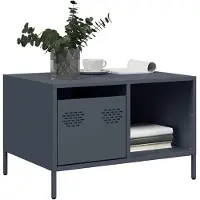vidaXL Couchtisch Anthrazit 68,5x50x43,5 cm Kaltgewalzter Stahl