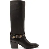 Lazamani Jet Damen Leder-Stiefel Black Größe 38