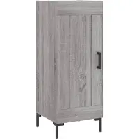 vidaXL Highboard Grau Sonoma 34,5x34x180 cm Holzwerkstoff 3199111