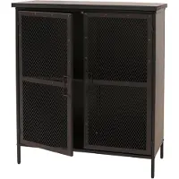 Mendler Apothekerkommode HWC-O79, Schrank Highboard Staufächer, Vintage Shabby-Look 94x80x35cm, Metalloptik