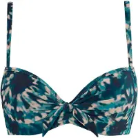 Marlies Dekkers Lotus Blue And Green Push Up Bikini Top Größe: 70E | Bikinis Outlet | Damen | Blau