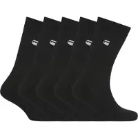 G-Star Socken "KILN, 5 PACK SPORTS SOCKS", Herren, Gr. 44-47, schwarz, Baumwollmischung, unifarben, Socken Socken, unifarben, mit Logostickerei