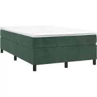 Syfax Boxspringbett mit Matratze Dunkelgrün 120x190 cm Samt