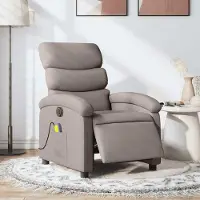 vidaXL 2025 Moderne Massagesessel Elektrisch Taupe Stoff - Fernseh- & Relaxsessel,Design 8923500 2parcel