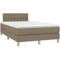 Syfax Boxspringbett mit Matratze Taupe 120x190 cm Stoff