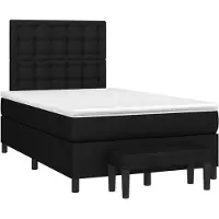 Syfax Boxspringbett mit Matratze Schwarz 120x190 cm Stoff