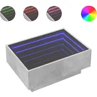 vidaXL LED-Couchtisch Betongrau 70x50x30 cm Holzwerkstoff