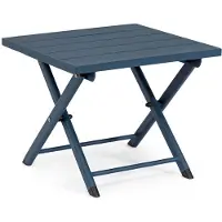 Natur24 Beistelltisch Taylor 43 x 36 x 44 cm Aluminium Blau