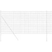 vidaXL Eurozaun Grau 1,2 x 10 m PVC-beschichtetes Eisen