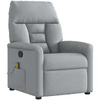 vidaXL Massagesessel Hellgrau Stoff