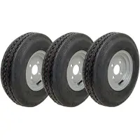 Parnells 4.80/4.00-8 Trailer-Räder Straßenverkehrszulässig Hochgeschwindigkeit 6lagig 100mm PCD Felge (Satz von 3)