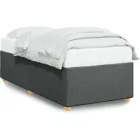 vidaXL Bettgestell ohne Matratze Dunkelgrau 100x200 cm Stoff