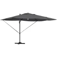 vidaXL Sonnenschirm mit LED-Lichtleisten Anthrazit 351 x 250 x 253 cm