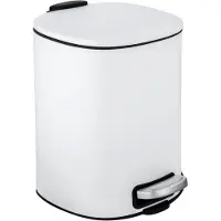 Wenko Treteimer Alassio, Weiß 5 L, Easy-Close Absenkautomtik Wenko