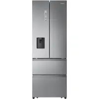 Hisense RF632N4WIE1, Freistehend, French door, Edelstahl, 2 Tür(en), Berührung, LED