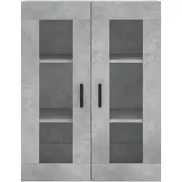 vidaXL Highboard Betongrau 69,5x34x180 cm Holzwerkstoff