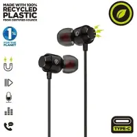 Muvit für Charge Stereo Kopfhörer M32 Typ C Magnetische Kopfhörer Schwarz