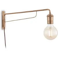 Ideal Lux Applique Industrie-Minimal Triumph Metallo Ottone 1 Luce E27