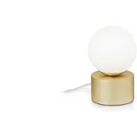 Ideal Lux Moderne Schreibtischlampe Perlage Metall Messing 1 Licht G9 3W 3000K
