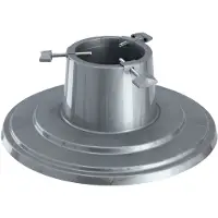 Kadax Weihnachtsbaumständer "Larmor", Christbaumständer mit Wasserbehälter, Baumhöhe bis 2m, Silber