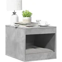 vidaXL Katzenklo Betongrau 47x59x42 cm Holzwerkstoff