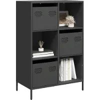 vidaXL Highboard Schwarz 68x39x103,5 cm Stahl