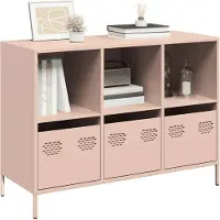 vidaXL Sideboard Rosa 101,5x39x73,5 cm Kaltgewalzter Stahl