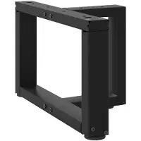 vidaXL Couchtischbeine T-Form 2 Stk. Schwarz 50x25x(30-31) cm Stahl