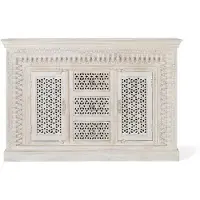 GINER Y COLOMER Sideboard aus gealtertem weißem Mangoholz in White | Gr.: onesize