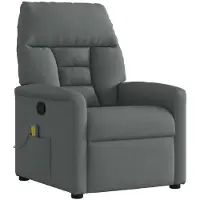 vidaXL Massage-Relaxsessel, Stoff, Dunkelgrau