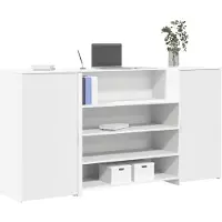vidaXL Empfangstresen Weiß 200 x 50 x 103,5 cm Holzwerkstoff