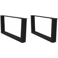 vidaXL Couchtischbeine V-Form 2 Stück Schwarz 70x(30-31,3) cm Stahl