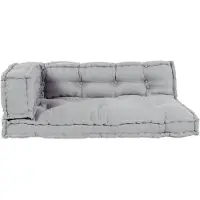 vidaXL Pallet Sofa Kissen 3 pcs Grau 120 x 80 x 38 cm Stoff