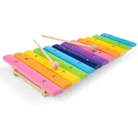 New Classic Toys Holz-Xylophon 12 Töne 33 cm - Musikalisches Spielzeug für Kinder