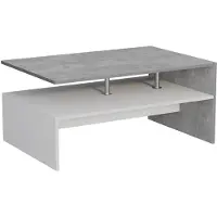 Vicco Couchtisch Amato Beton/Weiß 90 x 52.6 cm, Model 57831