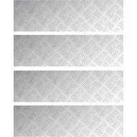 vidaXL Treppe Tritt Rechtwinklig 4 pcs Silber 70 x 20 cm Aluminium