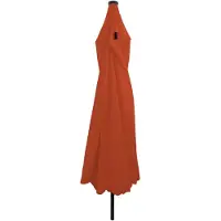 vidaXL Garten-Sonnenschirm Terrakotta 395 x 395 x 245 cm Polyester