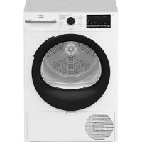 Beko D3H27493W, Freistehend, Frontlader, Wärmepumpe, Weiß, Drehregler, Rechts