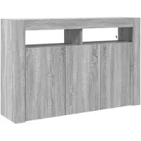 vidaXL Sideboard Graues Sonoma 116 x 30 x 75 cm Holzwerkstoff