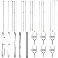 vidaXL Geschweißter Drahtzaun, bodenverankert 50 x 1,5 m Silber Netz