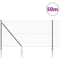 vidaXL Sechseckzaun mit Pfosten 50 x 1,2 m PVC-beschichteter Stahl