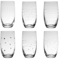 TABLE PASSION Becher hoch 33 cl graphik x6 Transparent Rund Cristallin