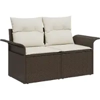 vidaXL Gartensofa-set 8 Stk. Braun [Synthetisch]: Poly Rattan