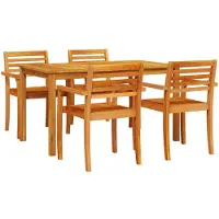vidaXL Garten Essgruppe 5 Stk. Braun Massivholz Akazie