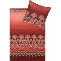 Estella Bettwäsche Sophia" burgund 1x 135x200 cm + 1x 80x80 cm"