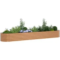 vidaXL Hochbeet Braun 400 x 80 x 44 cm Stahl
