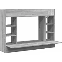 Helloshop26 - Sonoma Wand-Computertisch/Arbeitsplatz/Lerneinheit 105 x 48 x 75 cm Holzwerkstoff grau 02_0023881